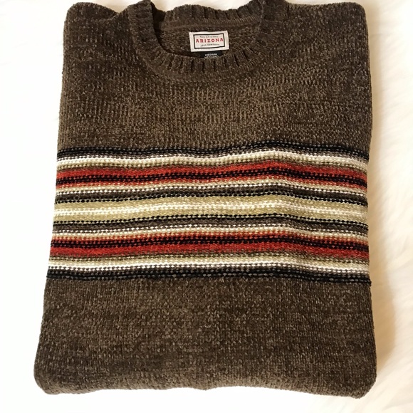 Arizona Jean Company Sweaters - Arizona Jean Co SOFT Brown Fall Stripes Sweater M